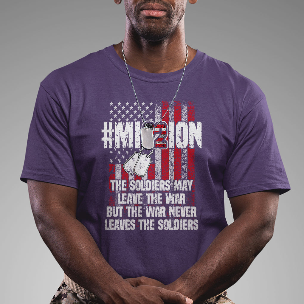 Veteran PTSD T Shirt Mission Save 22 Every Day American Flag Suicide Awareness TS02 Printyourwear