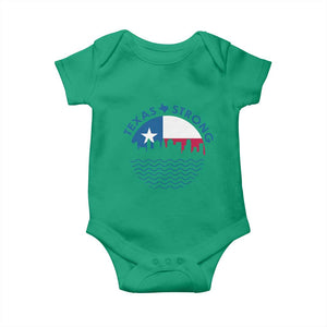 Strong Texas Baby Onesie Retro Flag Resilient Texans Pride TS02 Irish Green Print Your Wear