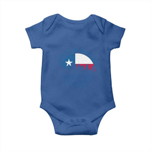 Strong Texas Baby Onesie Retro Flag Resilient Texans Pride TS02 Royal Blue Print Your Wear