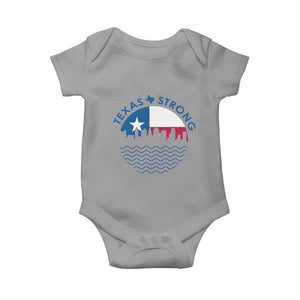 Strong Texas Baby Onesie Retro Flag Resilient Texans Pride TS02 Sport Gray Print Your Wear