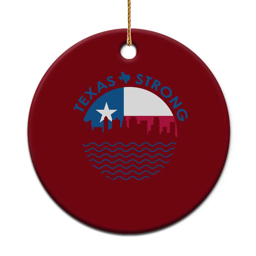 Strong Texas Ceramic Ornament Retro Flag Resilient Texans Pride TS02 1pc Red Print Your Wear