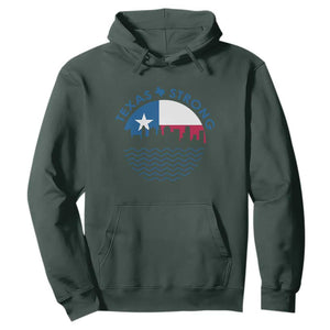 Strong Texas Hoodie Retro Flag Resilient Texans Pride TS02 Dark Forest Green Print Your Wear