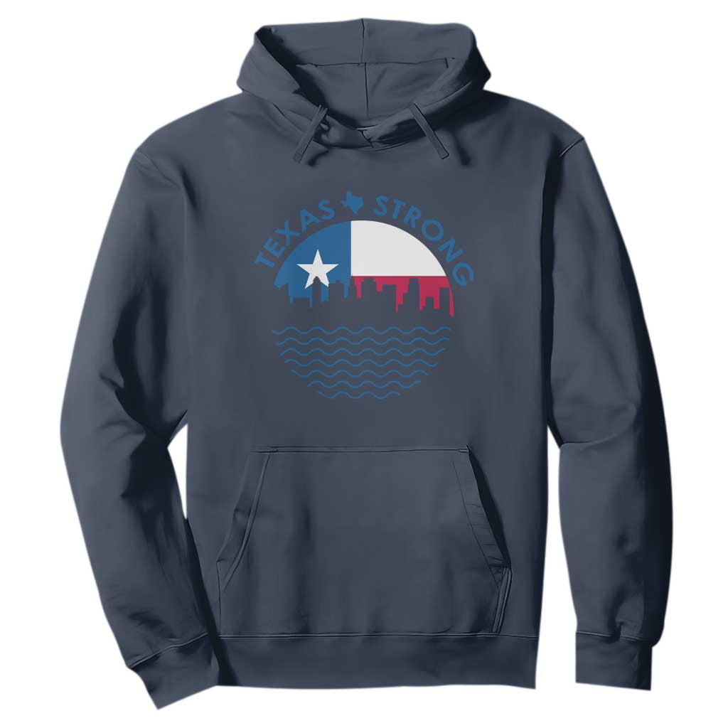 Strong Texas Hoodie Retro Flag Resilient Texans Pride TS02 Navy Print Your Wear