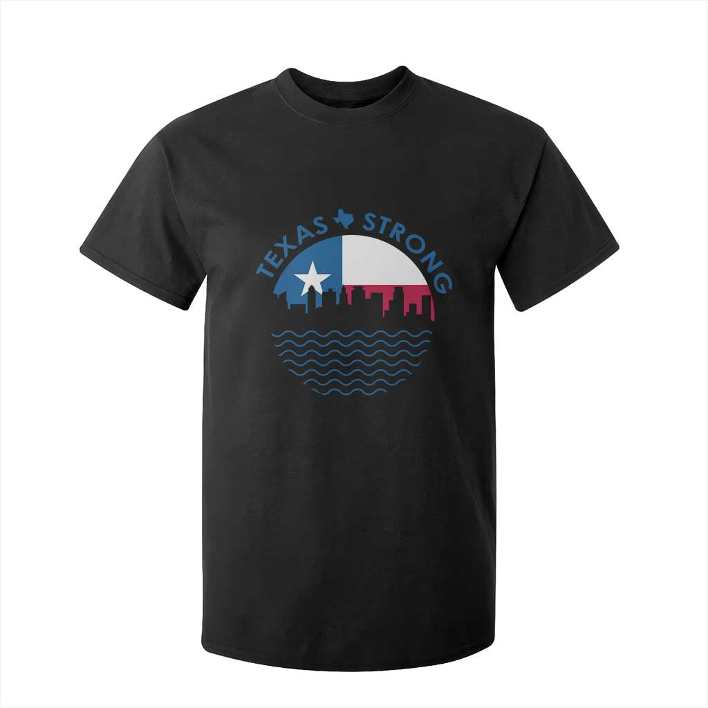 Strong Texas T Shirt For Kid Retro Flag Resilient Texans Pride TS02 Black Print Your Wear