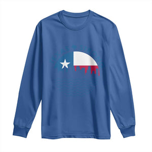 Strong Texas Long Sleeve Shirt Retro Flag Resilient Texans Pride TS02 Royal Blue Print Your Wear