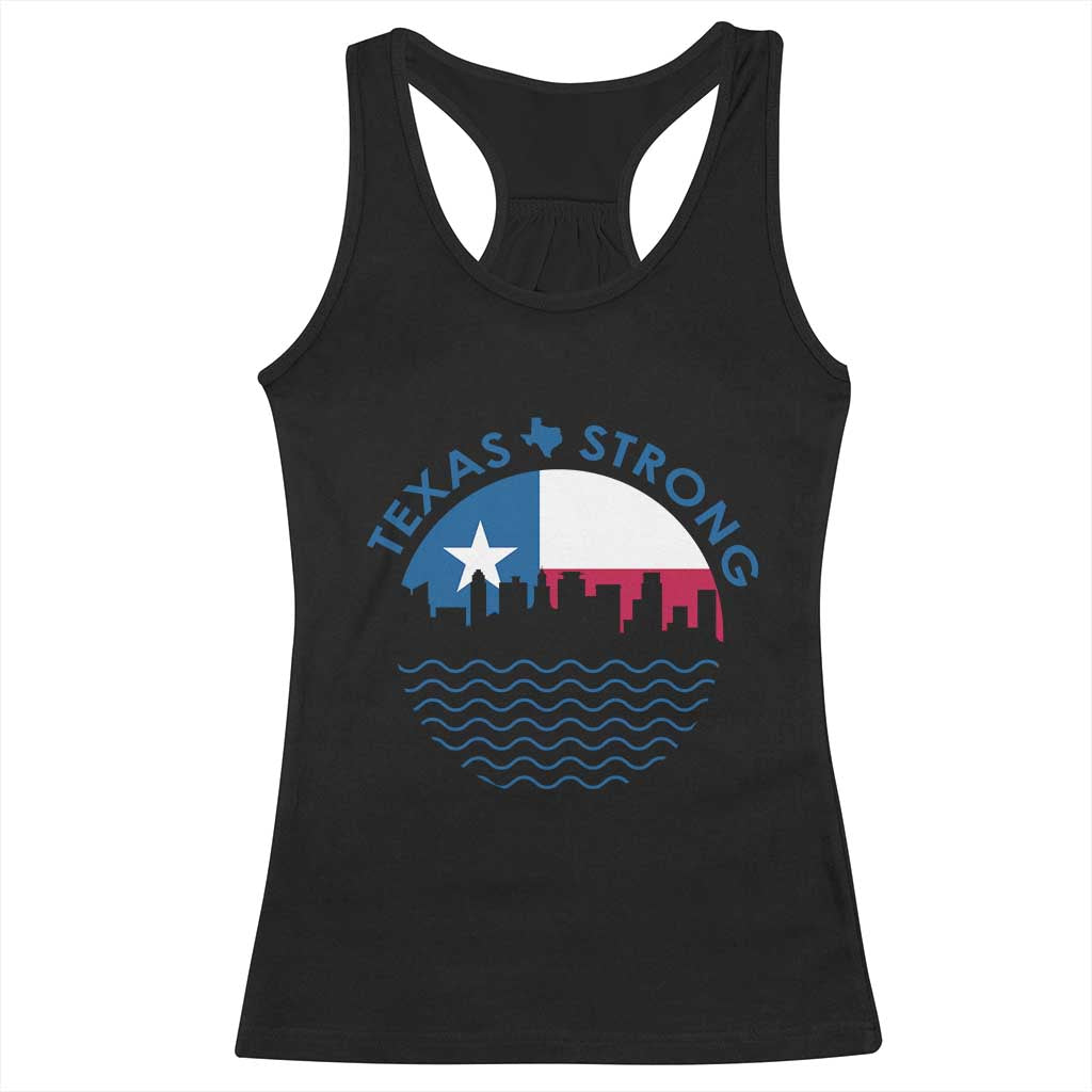 Strong Texas Racerback Tank Top Retro Flag Resilient Texans Pride TS02 Black Print Your Wear