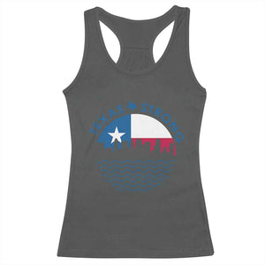 Strong Texas Racerback Tank Top Retro Flag Resilient Texans Pride TS02 Dark Heather Print Your Wear