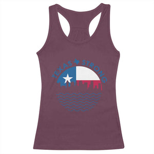 Strong Texas Racerback Tank Top Retro Flag Resilient Texans Pride TS02 Maroon Print Your Wear
