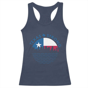 Strong Texas Racerback Tank Top Retro Flag Resilient Texans Pride TS02 Navy Print Your Wear