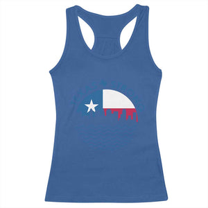 Strong Texas Racerback Tank Top Retro Flag Resilient Texans Pride TS02 Royal Blue Print Your Wear