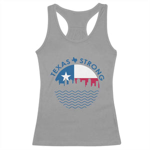 Strong Texas Racerback Tank Top Retro Flag Resilient Texans Pride TS02 Sport Gray Print Your Wear