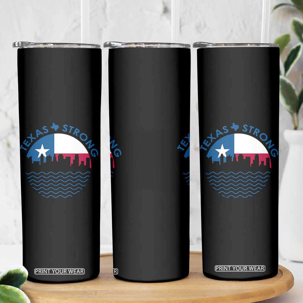Strong Texas Skinny Tumbler Retro Flag Resilient Texans Pride TS02 Print Your Wear