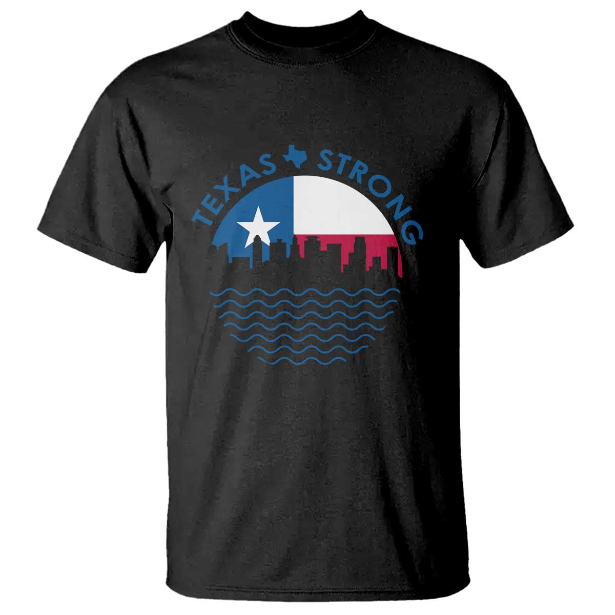 Strong Texas T Shirt Retro Flag Resilient Texans Pride TS02 Black Print Your Wear