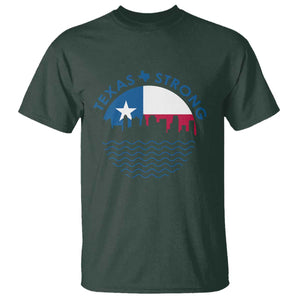 Strong Texas T Shirt Retro Flag Resilient Texans Pride TS02 Dark Forest Green Print Your Wear