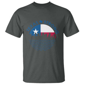 Strong Texas T Shirt Retro Flag Resilient Texans Pride TS02 Dark Heather Print Your Wear