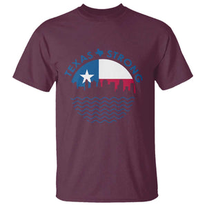 Strong Texas T Shirt Retro Flag Resilient Texans Pride TS02 Maroon Print Your Wear