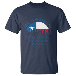 Strong Texas T Shirt Retro Flag Resilient Texans Pride TS02 Navy Print Your Wear
