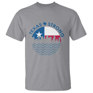 Strong Texas T Shirt Retro Flag Resilient Texans Pride TS02 Sport Gray Print Your Wear