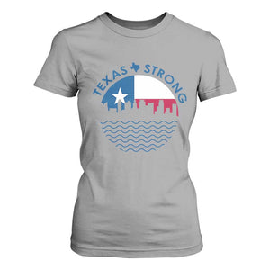 Strong Texas T Shirt For Women Retro Flag Resilient Texans Pride TS02 Sport Gray Print Your Wear