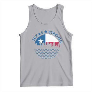 Strong Texas Tank Top Retro Flag Resilient Texans Pride TS02 Athletic Heather Print Your Wear