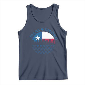Strong Texas Tank Top Retro Flag Resilient Texans Pride TS02 Navy Print Your Wear