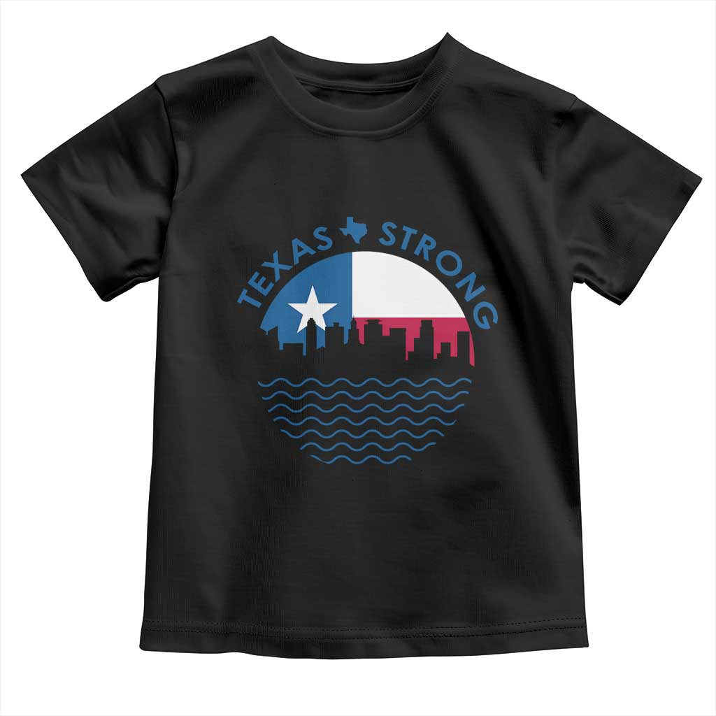 Strong Texas Toddler T Shirt Retro Flag Resilient Texans Pride TS02 Black Print Your Wear
