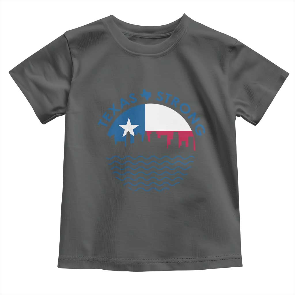 Strong Texas Toddler T Shirt Retro Flag Resilient Texans Pride TS02 Dark Heather Print Your Wear