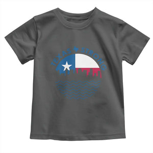 Strong Texas Toddler T Shirt Retro Flag Resilient Texans Pride TS02 Dark Heather Print Your Wear
