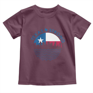Strong Texas Toddler T Shirt Retro Flag Resilient Texans Pride TS02 Maroon Print Your Wear
