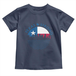 Strong Texas Toddler T Shirt Retro Flag Resilient Texans Pride TS02 Navy Print Your Wear