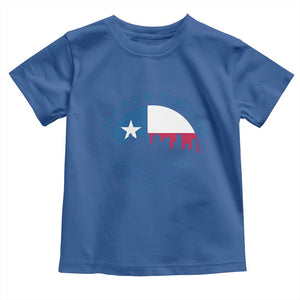 Strong Texas Toddler T Shirt Retro Flag Resilient Texans Pride TS02 Royal Blue Print Your Wear