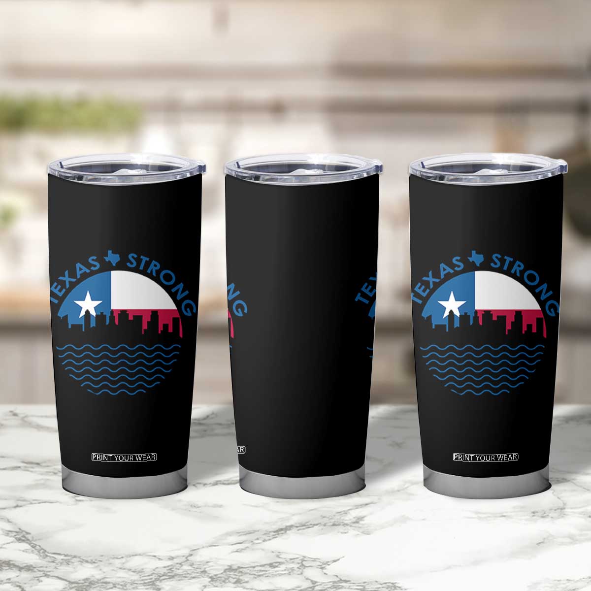 Strong Texas Tumbler Cup Retro Flag Resilient Texans Pride TS02 Print Your Wear