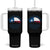 Strong Texas Tumbler With Handle Retro Flag Resilient Texans Pride TS02 One Size: 40 oz Black Print Your Wear
