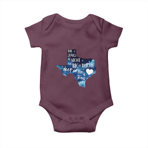 Texas Pride Baby Onesie The Stars at Night Are Big and Bright TS02 Maroon Print Your Wear