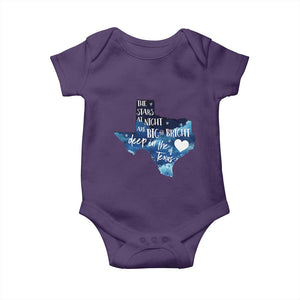 Texas Pride Baby Onesie The Stars at Night Are Big and Bright TS02 Purple Print Your Wear