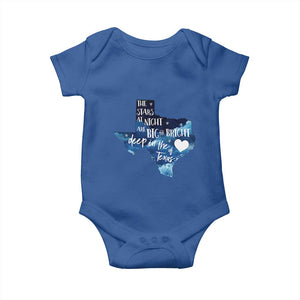 Texas Pride Baby Onesie The Stars at Night Are Big and Bright TS02 Royal Blue Print Your Wear