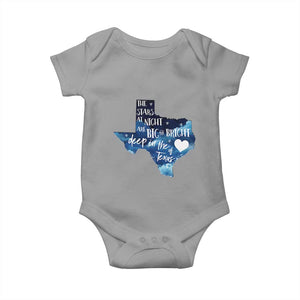 Texas Pride Baby Onesie The Stars at Night Are Big and Bright TS02 Sport Gray Print Your Wear