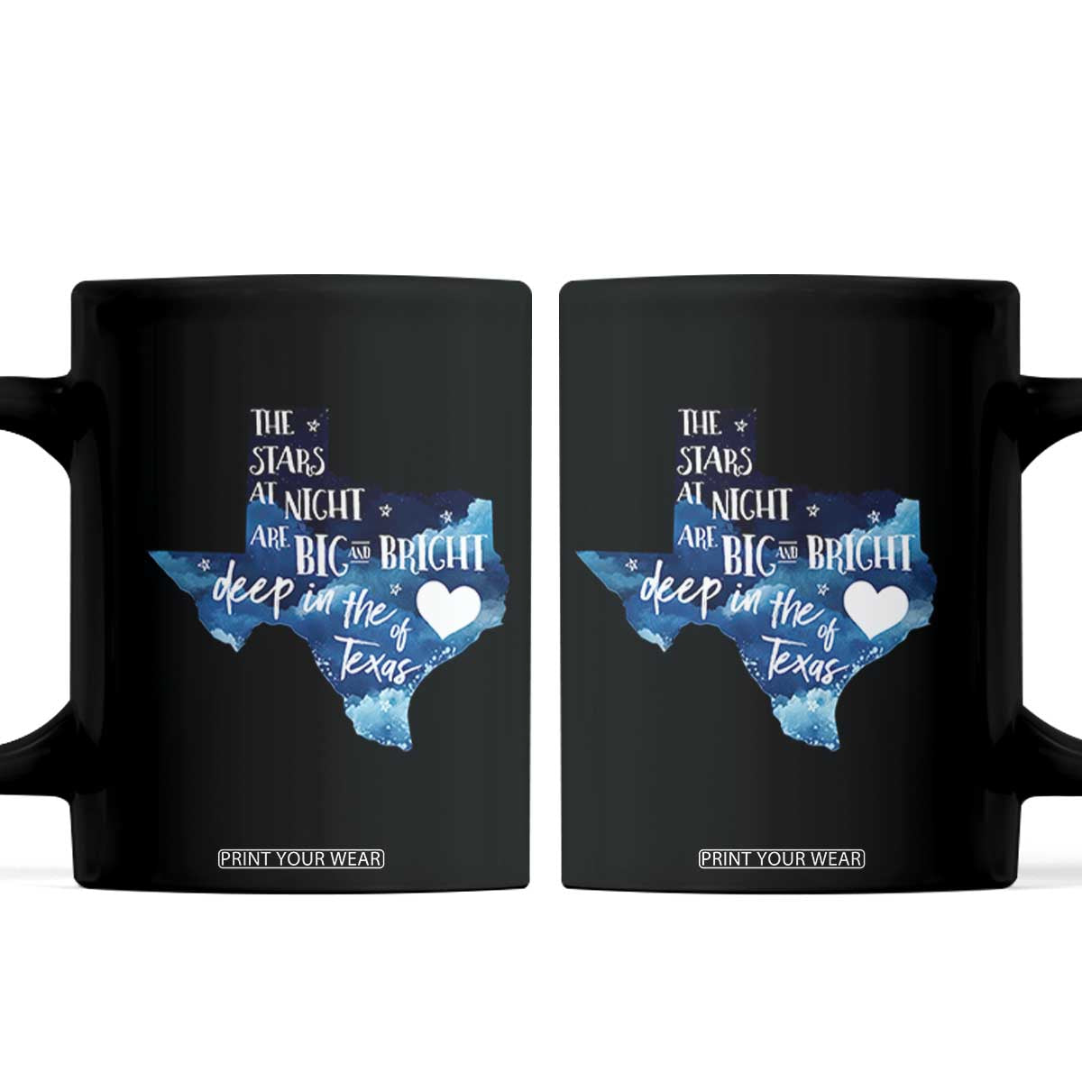 Texas Pride Coffee Mug The Stars at Night Are Big and Bright TS02 Black Print Your Wear