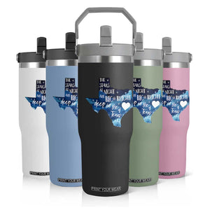 Texas Pride Flip Straw Tumbler The Stars at Night Are Big and Bright TS02 Print Your Wear