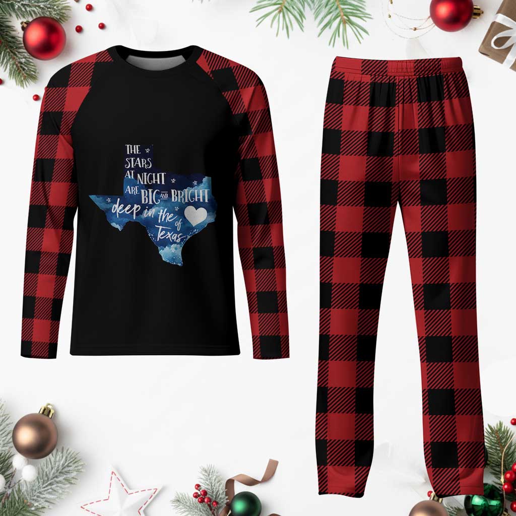 Texas Pride Plaid Pajama Set The Stars at Night Are Big and Bright TS02 Buffalo Plaid Print Your Wear
