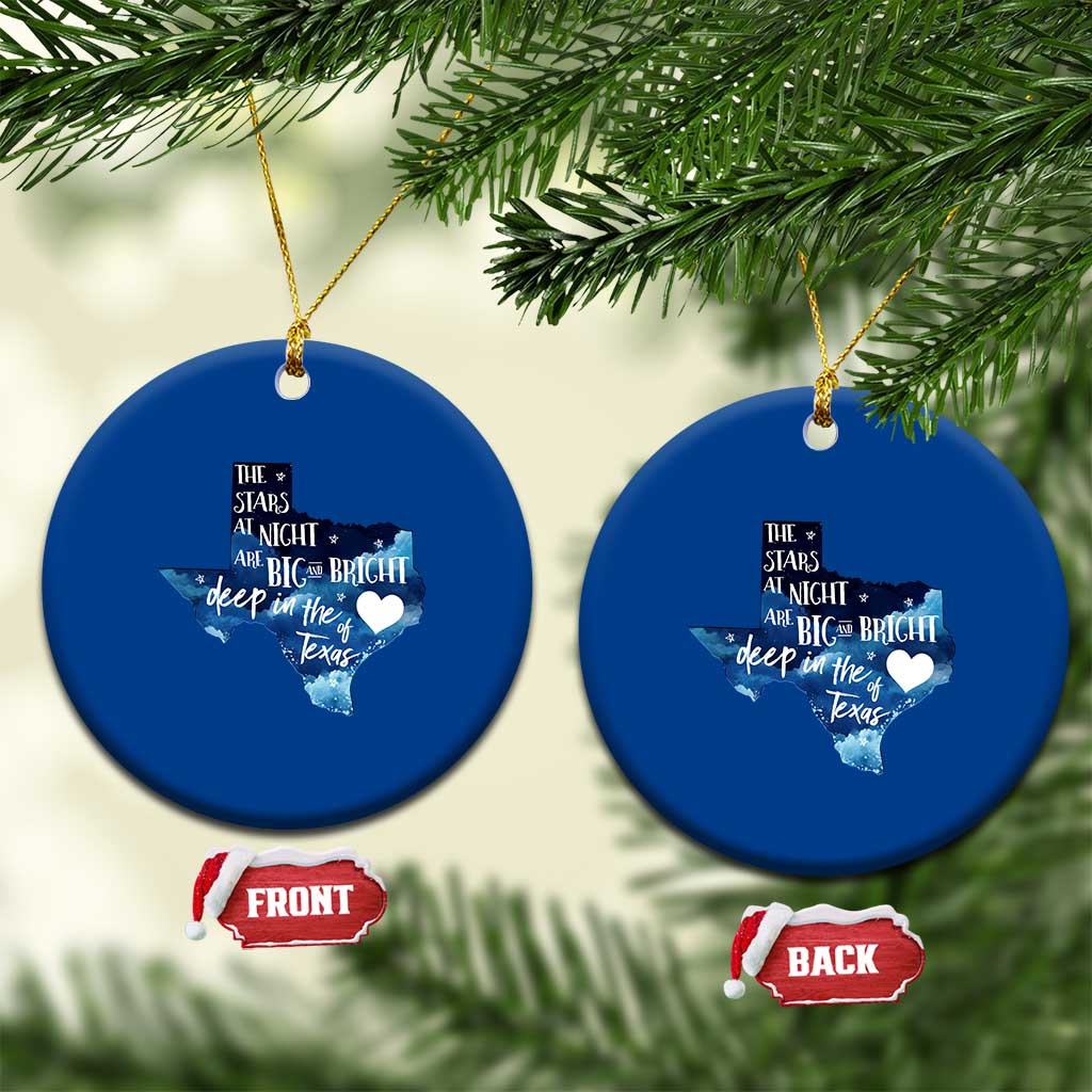 Texas Pride Ceramic Ornament The Stars at Night Are Big and Bright TS02 1pc Blue Print Your Wear