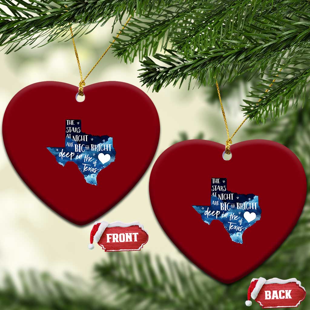 Texas Pride Ceramic Ornament The Stars at Night Are Big and Bright TS02 Print Your Wear