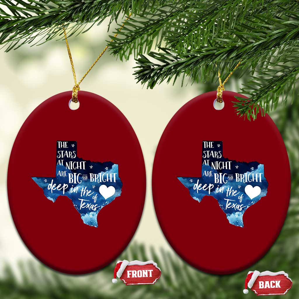 Texas Pride Ceramic Ornament The Stars at Night Are Big and Bright TS02 Print Your Wear