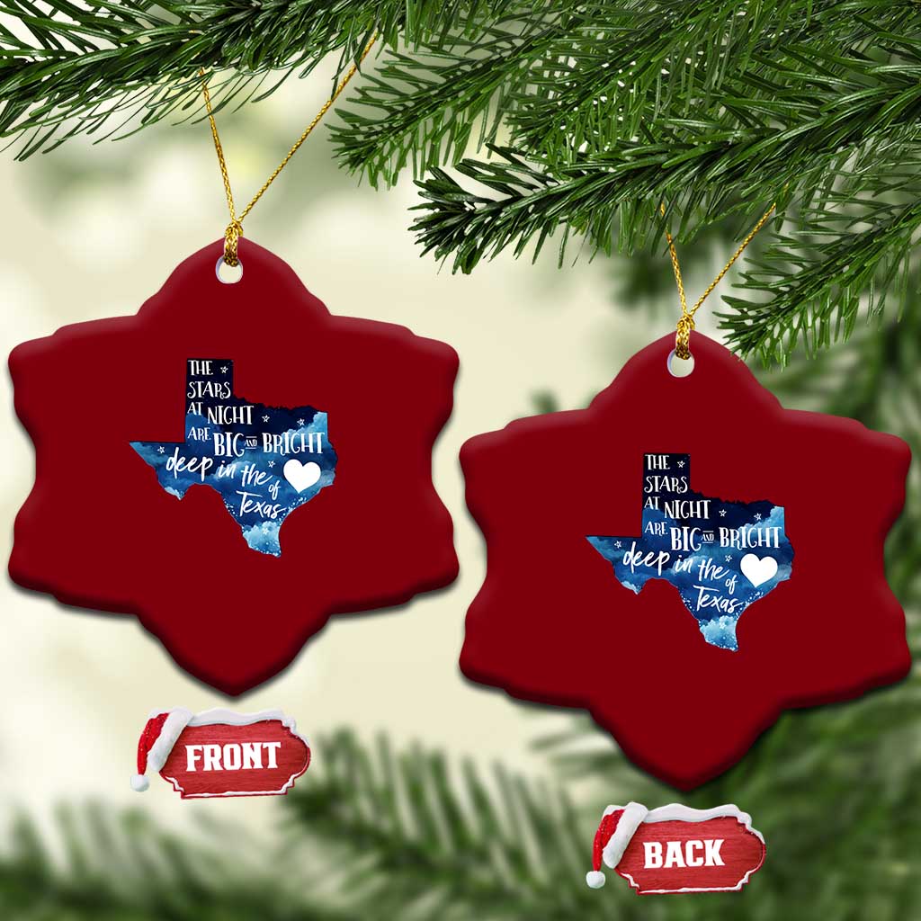 Texas Pride Ceramic Ornament The Stars at Night Are Big and Bright TS02 Print Your Wear