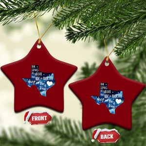 Texas Pride Ceramic Ornament The Stars at Night Are Big and Bright TS02 Print Your Wear