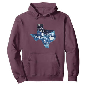 Texas Pride Hoodie The Stars at Night Are Big and Bright TS02 Maroon Print Your Wear
