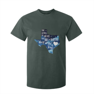 Texas Pride T Shirt For Kid The Stars at Night Are Big and Bright TS02 Dark Forest Green Print Your Wear