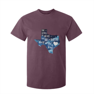 Texas Pride T Shirt For Kid The Stars at Night Are Big and Bright TS02 Maroon Print Your Wear