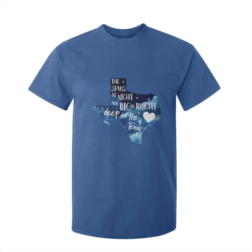 Texas Pride T Shirt For Kid The Stars at Night Are Big and Bright TS02 Royal Blue Print Your Wear