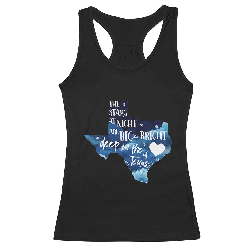 Texas Pride Racerback Tank Top The Stars at Night Are Big and Bright TS02 Black Print Your Wear